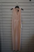 An as new Adrianna Papell pleated crepe gown (Size 12).