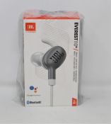 A boxed as new pair of JBL Everest 110GA Wireless In-Ear Headphones in Silver (Box sealed).