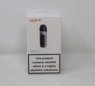 Five boxed as new Aspire Tigon AIO Pod Vape Kits in Red (Boxes sealed) (Over 18's only).