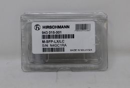 An as new Hirschmann Finisar 943 015-001 M-SFP-LX/LC SFP Fiberoptic Gigabit-Ethernet Transceiver