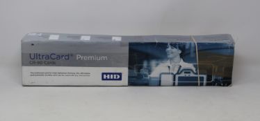 A box of 500 as new HID R-80 UltraCard Premium Polycarbonate Security ID Cards (Some damage to