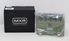 A boxed as new MXR M292 Carbon Copy Deluxe Analogue Delay Pedal (Box opened, inner packaging