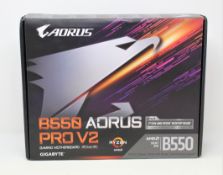A boxed as new Gigabyte B550 AORUS PRO V2 AMD Socket AM4 ATX B550 Motherboard (Box sealed).