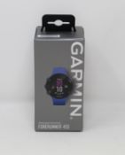 A boxed as new Garmin Forerunner 45S GPS Running Watch in Iris (P/N: 010-02156-11).
