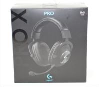 A boxed as new Logitech G PRO X Gaming Headset in Black (P/N: 981-000818) (Box sealed).