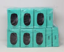 Fifteen boxed as new Logitech M90 Wired USB Mice in Black (P/N: 910-001794).