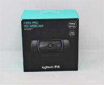 A boxed as new Logitech C920 PRO HD Webcam (Box sealed).