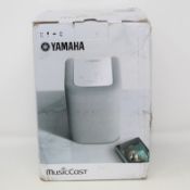 A boxed as new Yamaha MusicCast WX010 Wireless Speaker in Black (Box opened, damage to box) (UK