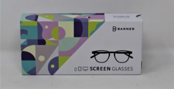 A boxed as new pair of Barner Le Marais Screen Glasses in Bright Sky (Box opened).