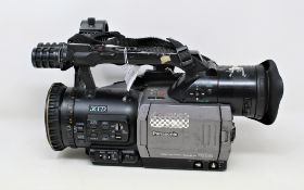 A pre-owned Panasonic AG-DVX100AP 3CCD MiniDV Camcorder with Leica Dicomar Lens (No battery,