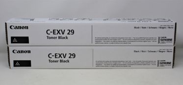 Six boxed as new Canon C-EXV29 Black Toner Cartridges (Boxes sealed).