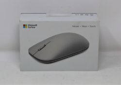 A boxed as new Microsoft Surface Bluetooth Mouse in Grey (M/N: WS3-00002) (Box sealed).