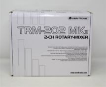 A boxed as new Omnitronic TRM-202 MK3 2-Channel Rotary DJ Mixer (Box opened, some superficial damage