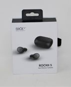 Two boxed as new pairs of SACKit ROCKit S Wireless Earbuds in Onyx.
