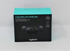 A boxed as new Logitech C920 Pro HD Webcam (Box sealed).