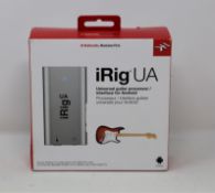 A boxed as new IK Multimedia AmpliTube iRig UA for Android Devices (Box sealed).