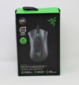 A boxed as new Razer DeathAdder V2 RGB Ergonomic Optical Gaming Mouse in Black (Box sealed,