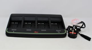 A pre-owned Leica GKL341 Multi-Bay Battery Charger (UK plug power cable included).