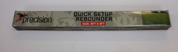 Four boxed as new Precision quick setup football rebounders together with a Pro Direct standard