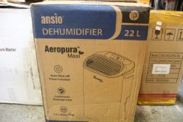 A boxed Ansio Aeropura Maxi 22ltr Dehumidifier.