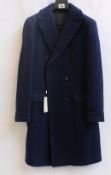 An as new Suit Supply overcoat in mid-blue (UK 42 - RRP £399).