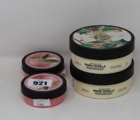 Six The body Shop Warm Vanilla softening body butters (6 x 200ml) and six The Body Shop Pink