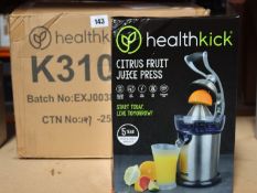 Four boxed as new Health Kick Citrus Fruit Juice Press (Model: K3101).