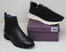 A pair of as new Carvela Stormy boots (EU 40) and Cosmic sneakers (EU 41).