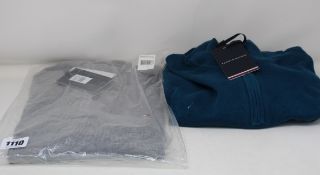 Two as new Tommy Hilfiger quarter zip sweaters (Both L).