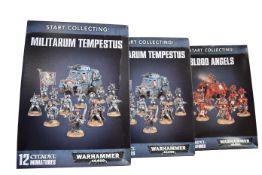 Three boxed as new Warhammer 40,000 Militarum Tempestus citadel miniatures.