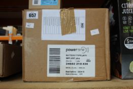 A large quantity of boxed as new PowerOne P675 zinc air implant plus cochlear implant batteries (