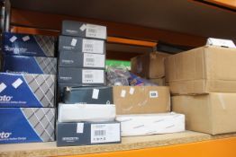 A quantity of door handles, hinges and related items to include Sonnato, Serozzetta and Asec.