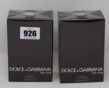Four as new Dolce & Gabbana The One for men eau de toilette (4 x 150ml some scuff marks to outer