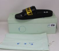 A pair of as new Off White c/o Virgil Abloh Industrial sliders (UK 9).