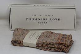 Seven pairs of as new Thunder Love socks (RRP £20 each).