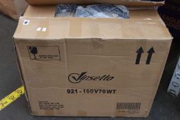 A boxed as new Vinsetto office desk/computer chair in black and white.