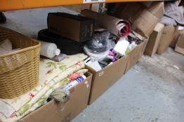 A quantity of miscellaneous items to include toiletries, clothing and fabrics (Over 18s only).