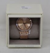 A ladies as new Michael Kors Darci watch in rose gold (MK3192).