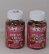 Twelve Nutriburst Hair, Skin & Nails advanced nutrition plant based gummy vitamins (x60) in
