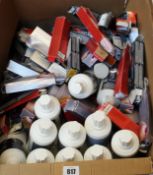 A box of assorted Wella hair dyes in various shades (Outer boxes damaged) and a quantity of Wella