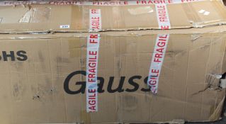 A boxed Gauss Electric Scooter.