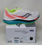 A pair of as new Saucony Endorphin Pro trainers (UK 9).