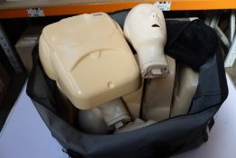 One bag containing CPR Practice equipment (Five chest and five head models).