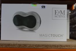 Two boxed as new E & M Active Magic Touch Massage Cushion (RRP £118) https://emactive.com/em-