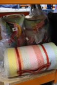 Three as new Heating & Plumbing London pure new wool waterproof picnic blankets in rainbow with