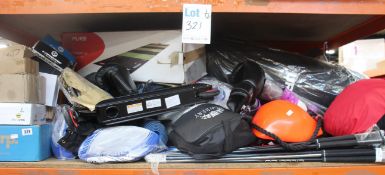 A large quantity of sports and related items.