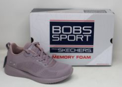 Six pairs of women's as new Skechers Bobs Sport Bobs Squad Tough Talk trainers (All UK 6).