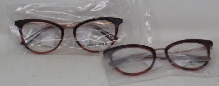 Two pairs of as new Lulu Guinness L939 glasses frames.