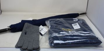 As new Ralph Lauren items; a US Open hand towel, umbrella, gloves and PFS Carryover belt.