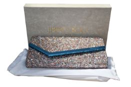 An as new Jimmy Choo Emmie glitter clutch bag (RRP £495).